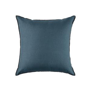 Housse de coussin en lin bleu 50x50 cm