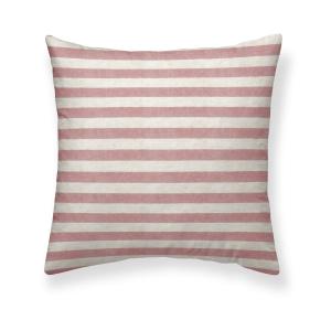 Housse de coussin en lin, coton et polyester rouge 50x50 cm