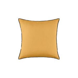 Housse de coussin en lin jaune 40x40 cm