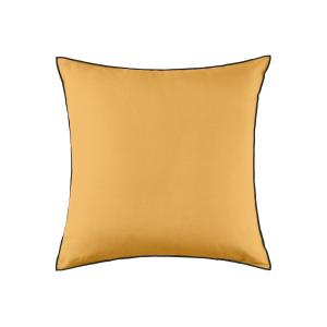 Housse de coussin en lin jaune 50x50 cm