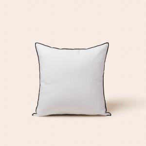 Housse de coussin en Lin lavé légèrement froissé Blanc 40x4…