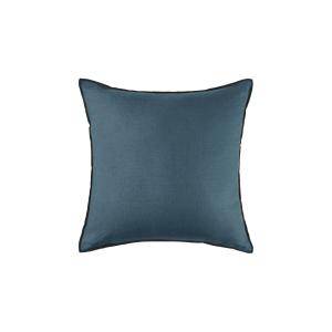 Housse de coussin en Lin lavé légèrement froissé Bleu