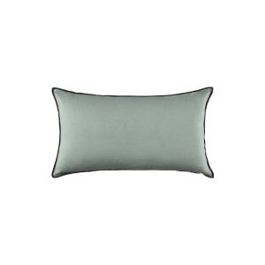 Housse de coussin en Lin lavé légèrement froissé Vert 28x47…