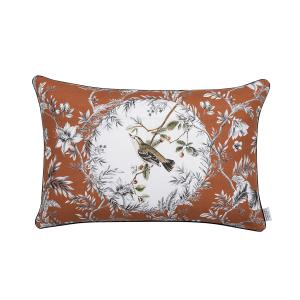 Housse de coussin en lin orange 40x60cm