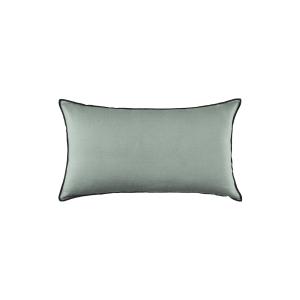 Housse de coussin en lin vert 28x47 cm