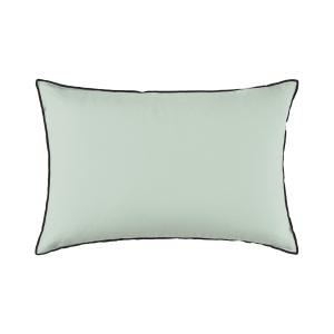 Housse de coussin en lin vert 40x60 cm