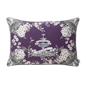 Housse de coussin en lin violet 40x60