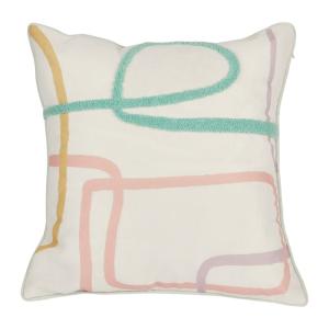Housse de coussin  en polyester brodée 40x40cm