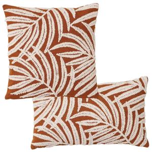 Housse de coussin en polyester marron caramel 40x40cm