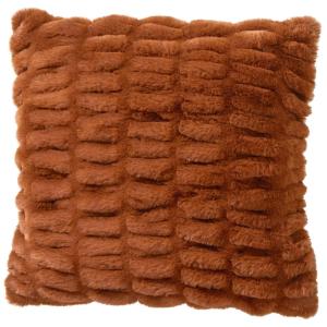 Housse de coussin en polyester marron noisette 45x45cm