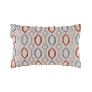 Housse de coussin en polyester orange 28x47 cm