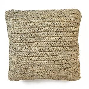 Housse de coussin en raphia 40x40 cm