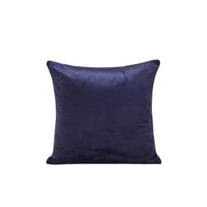 Housse de coussin en velours Bleu nuit et taupe  40x40 cm