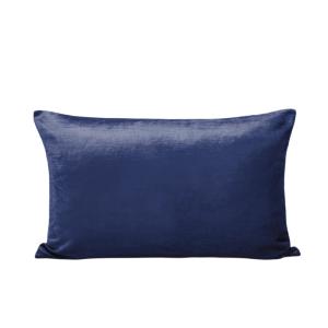Housse de coussin en velours Bleu nuit et taupe  40x60 cm