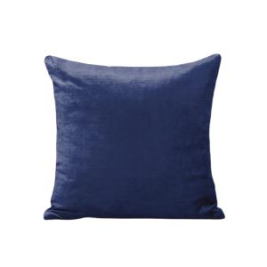 Housse de coussin en velours Bleu nuit et taupe  50x50 cm