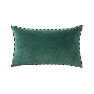 Housse de coussin en velours de coton jungle 30 x 50 cm