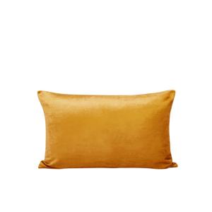 Housse de coussin en Velours de coton satiné bicolore Jaune…