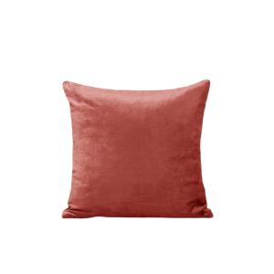 Housse de coussin en Velours de coton satiné bicolore Rose