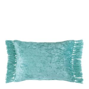Housse de coussin en velours irisé - Bleu aqua - 60 x 40 cm