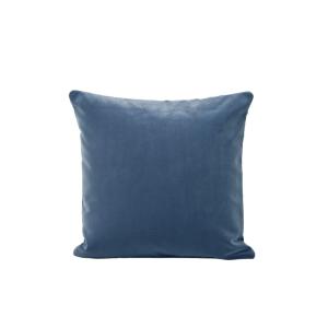 Housse de coussin en velours mat bleu 40x40 cm