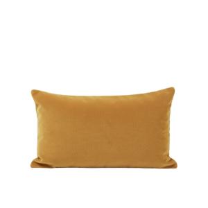 Housse de coussin en velours mat jaune 28x47 cm