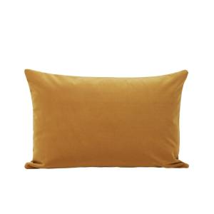 Housse de coussin en velours mat jaune 40x60 cm