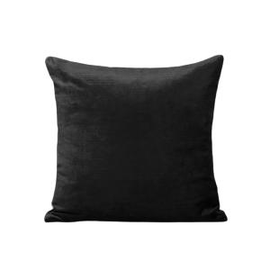 Housse de coussin en viscose noir 50x50 cm