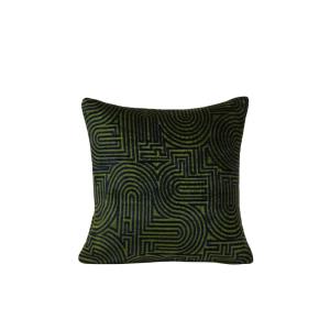 Housse de coussin en viscose vert 40x40 cm