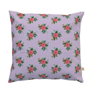 Housse de coussin extérieur 45x45 cm motif fleuri lila