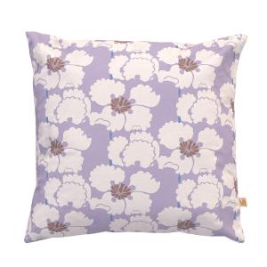 Housse de coussin extérieur 45x45 cm motif fleurs lila