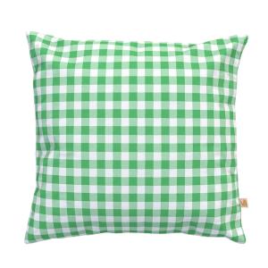 Housse de coussin extérieur 45x45 cm motif vichy vert