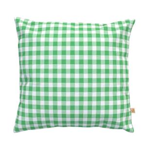 Housse de coussin extérieur 60x60 cm motif vichy vert