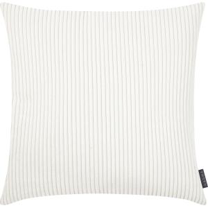 Housse de coussin gros velours cotelé ivoire 60x60 cm