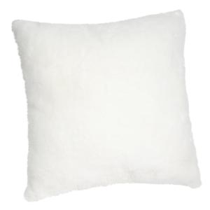 Housse de coussin imitation fourrure blanc 40x40