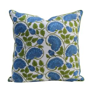 Housse de coussin imprimé blanc