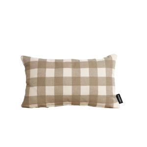 Housse de coussin jacquard 100 % coton marron 30x50 cm