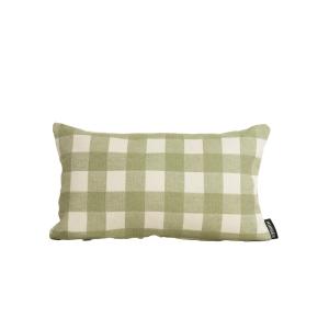 Housse de coussin jacquard 100 % coton vert 30x50 cm