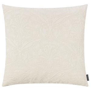 Housse de coussin jacquard beige coton lavé 60x60