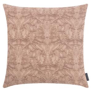 Housse de coussin jacquard beige rosé coton lavé 60x60