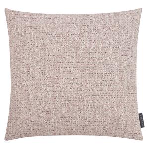 Housse de coussin jacquard effet tweed rose 50x50