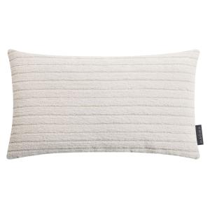 Housse de coussin jacquard velours chenille ivoire 30x50