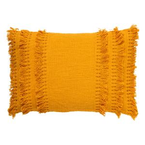 Housse de coussin jaune en coton-40x60 cm uni