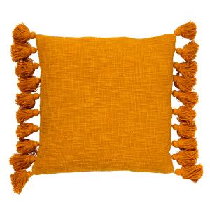 Housse de coussin jaune en coton-45x45 cm uni