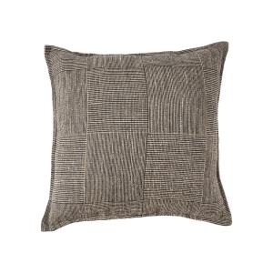 Housse de coussin Lin Noir et Marron 50x50x2cm