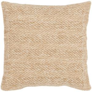 Housse de coussin motif chevron beige 50x50