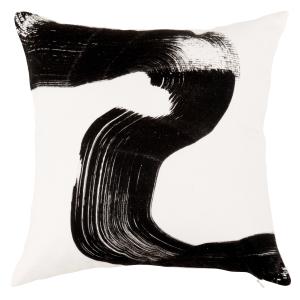 Housse de coussin motif  noir et blanc 40x40
