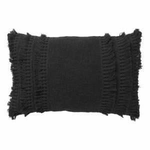 Housse de coussin noir 40x60 cm