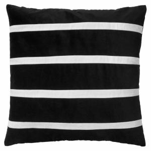 Housse de coussin Noir 45x45 cm - Rayé