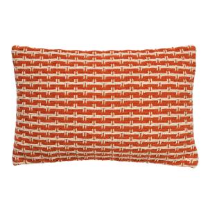 Housse de coussin orange en coton-40x60 cm avec un motif à…