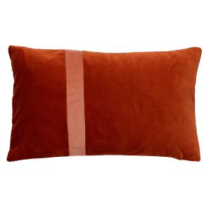 Housse de coussin orange en velours-30x50 cm avec motif ray…